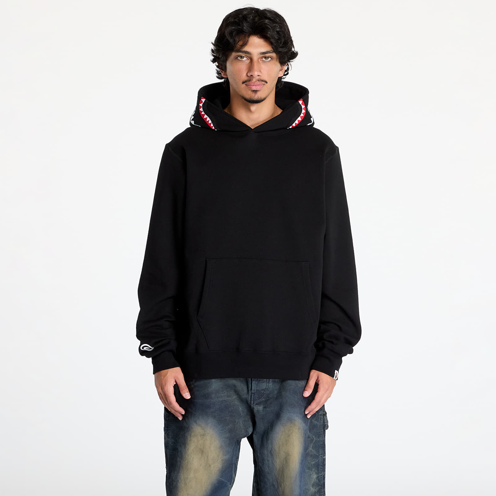 Mikina A BATHING APE Shark Pullover Hoodie Black M