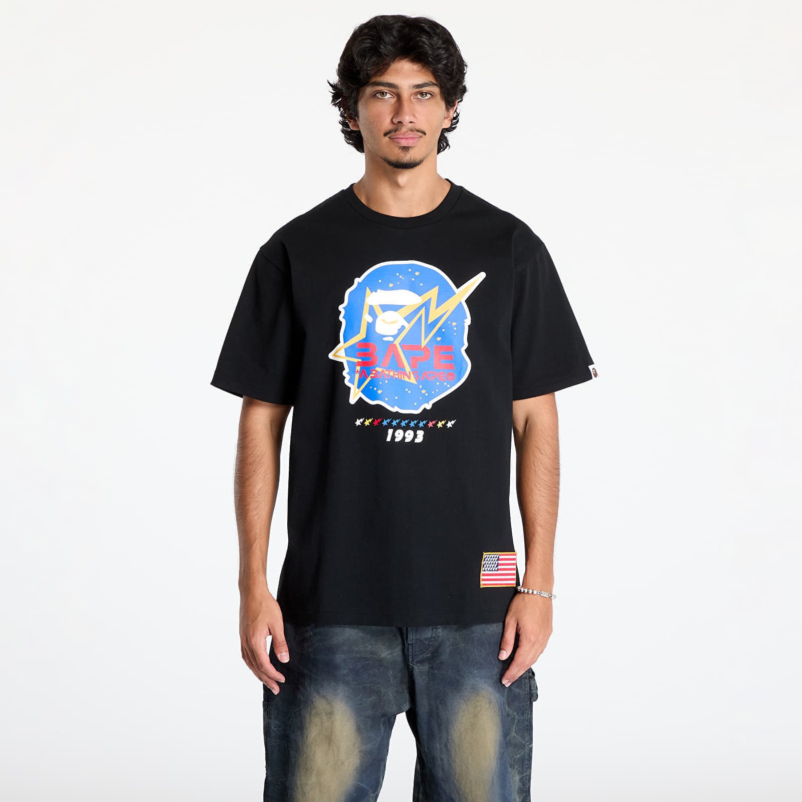 Tričko A BATHING APE Space Ape Head Tee Black S
