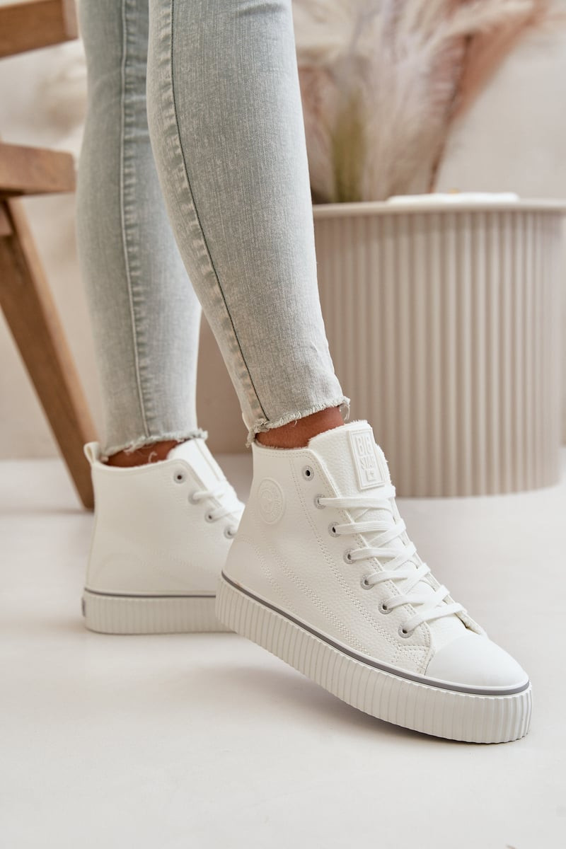 Women's Insulated Sneakers made of Eco Leather White Big Star