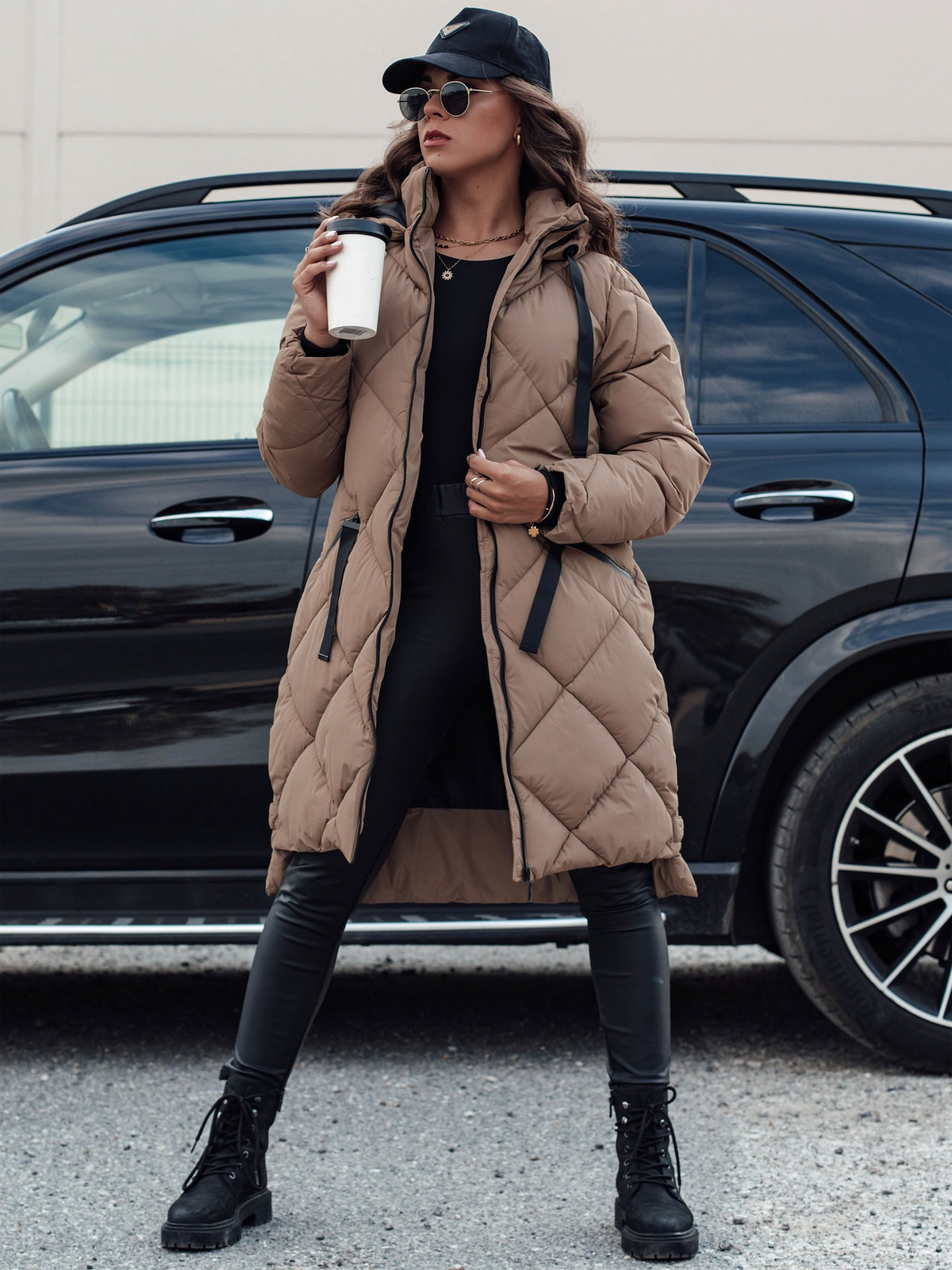 Women's oversize jacket MELODY dark beige Dstreet