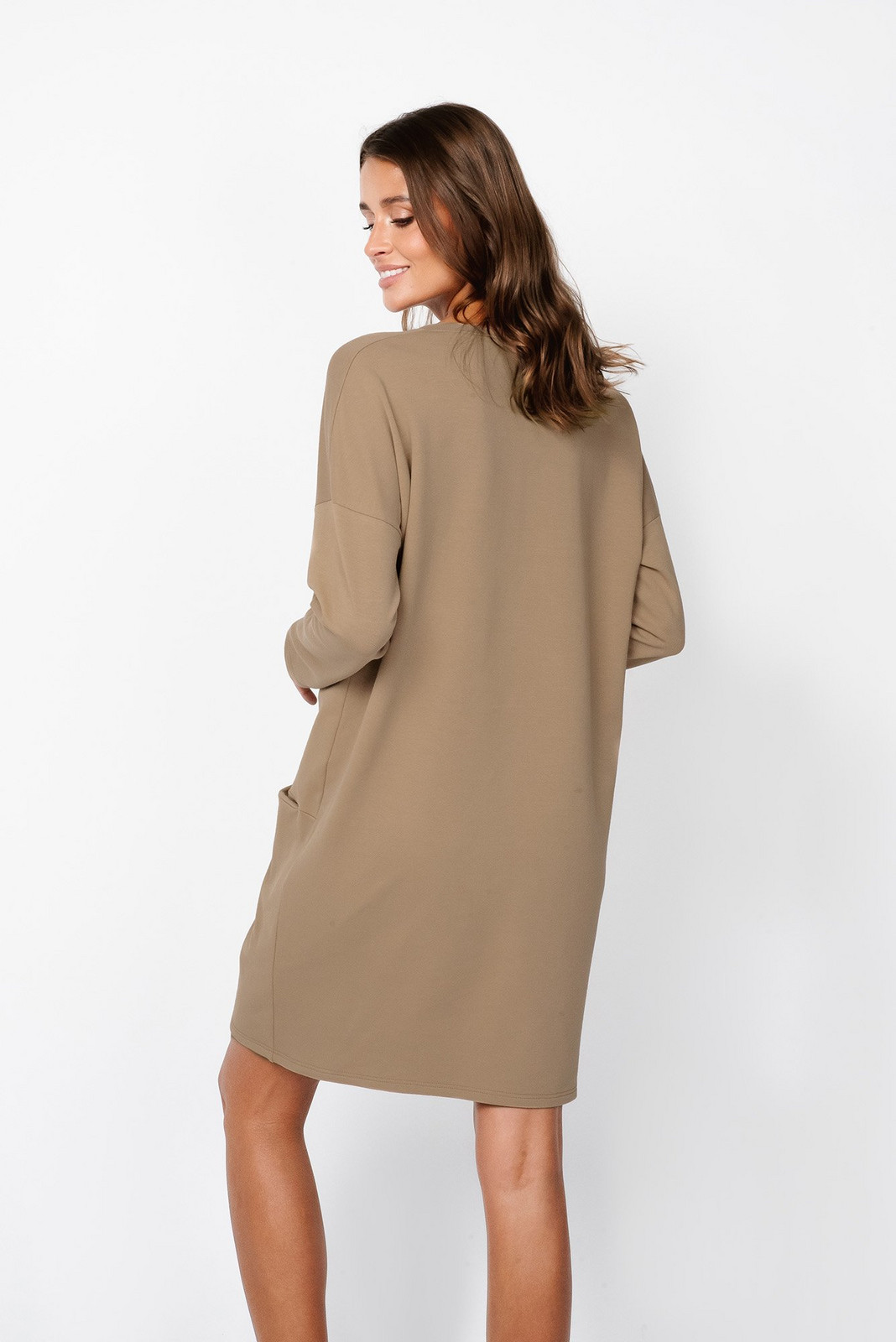Karina women's tunic long sleeve - camel