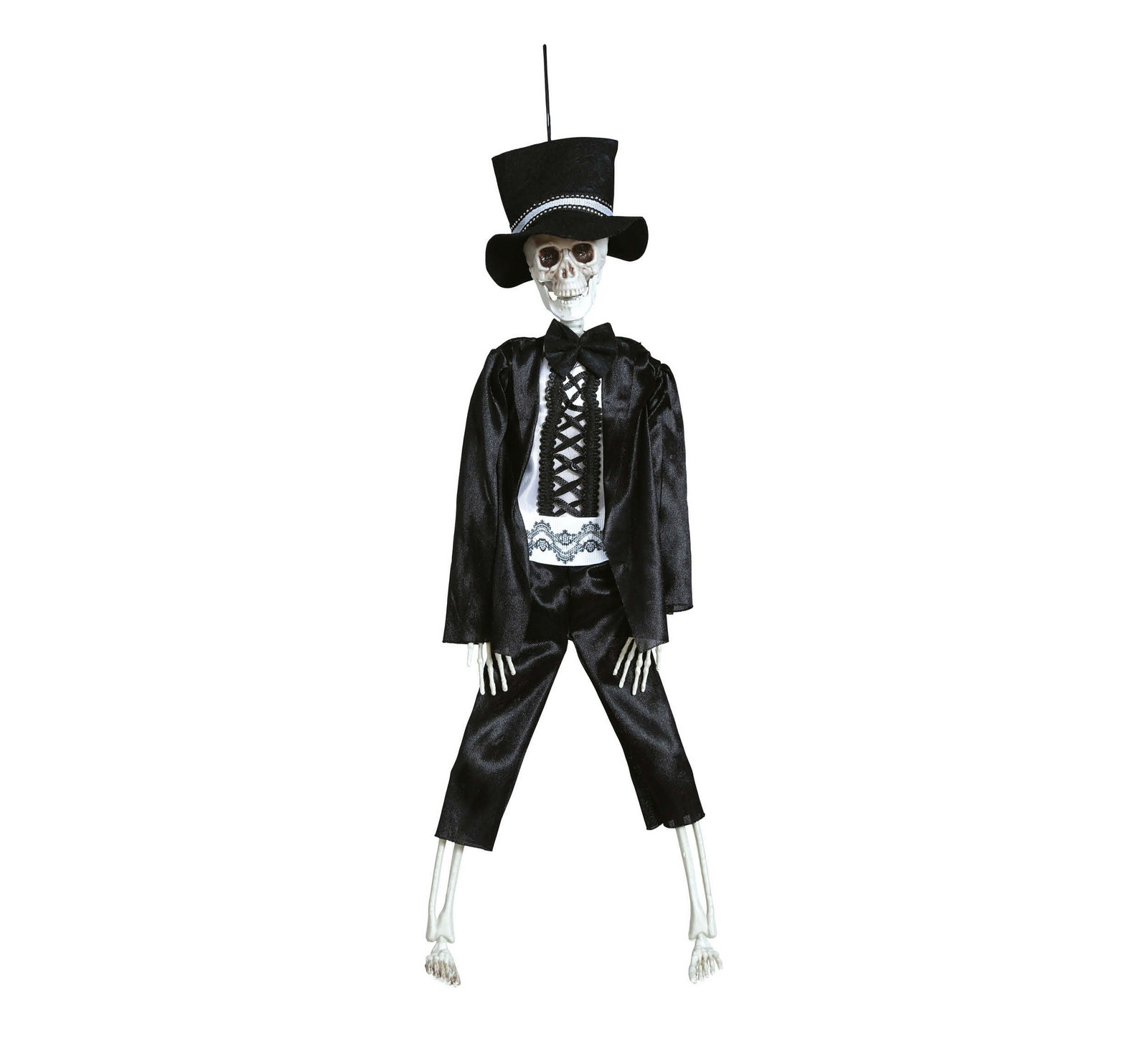 Visiaca dekorácia - Kostra v smokingu 40 cm