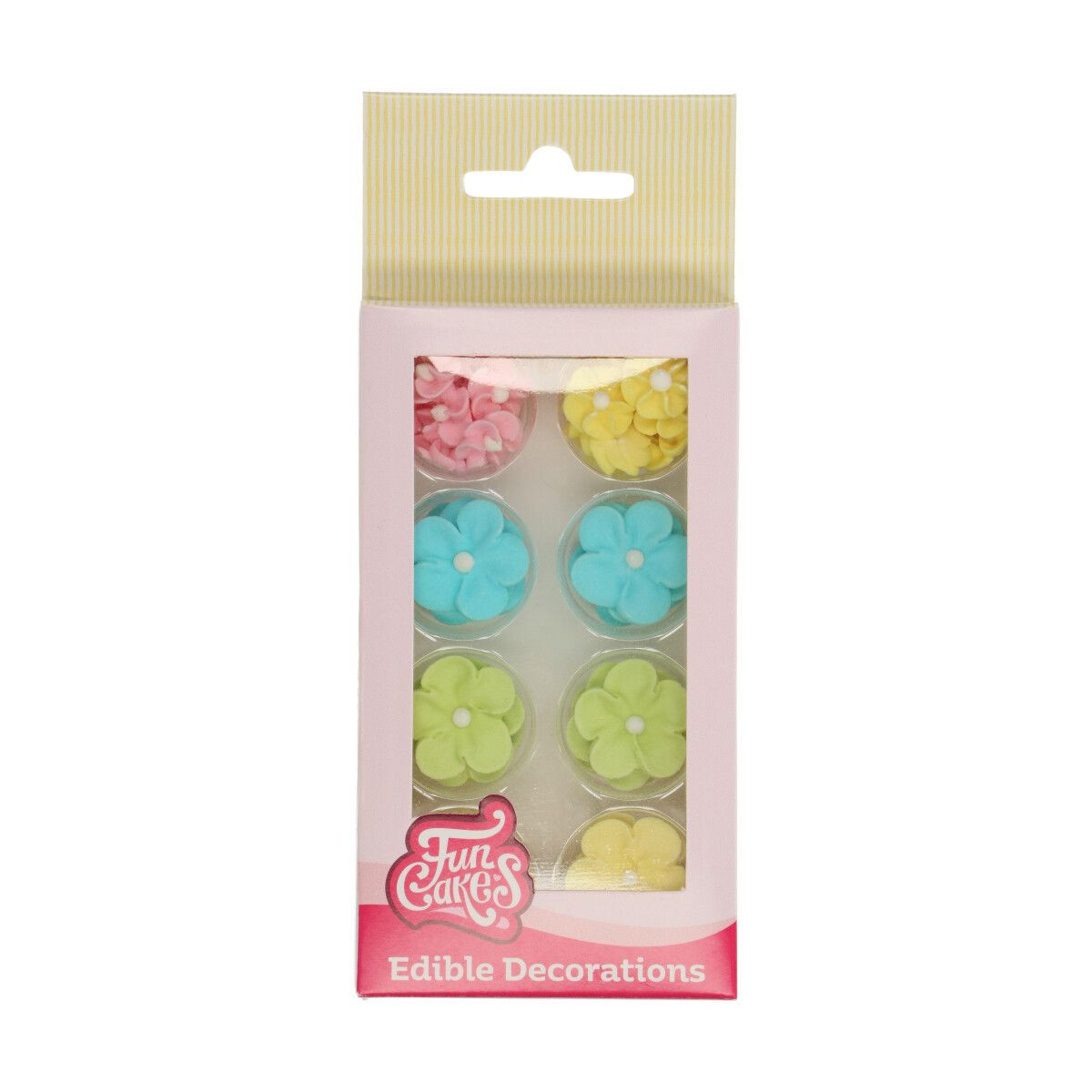 Funcakes Cukrové zdobenie - Pastelové kvietky 32 ks