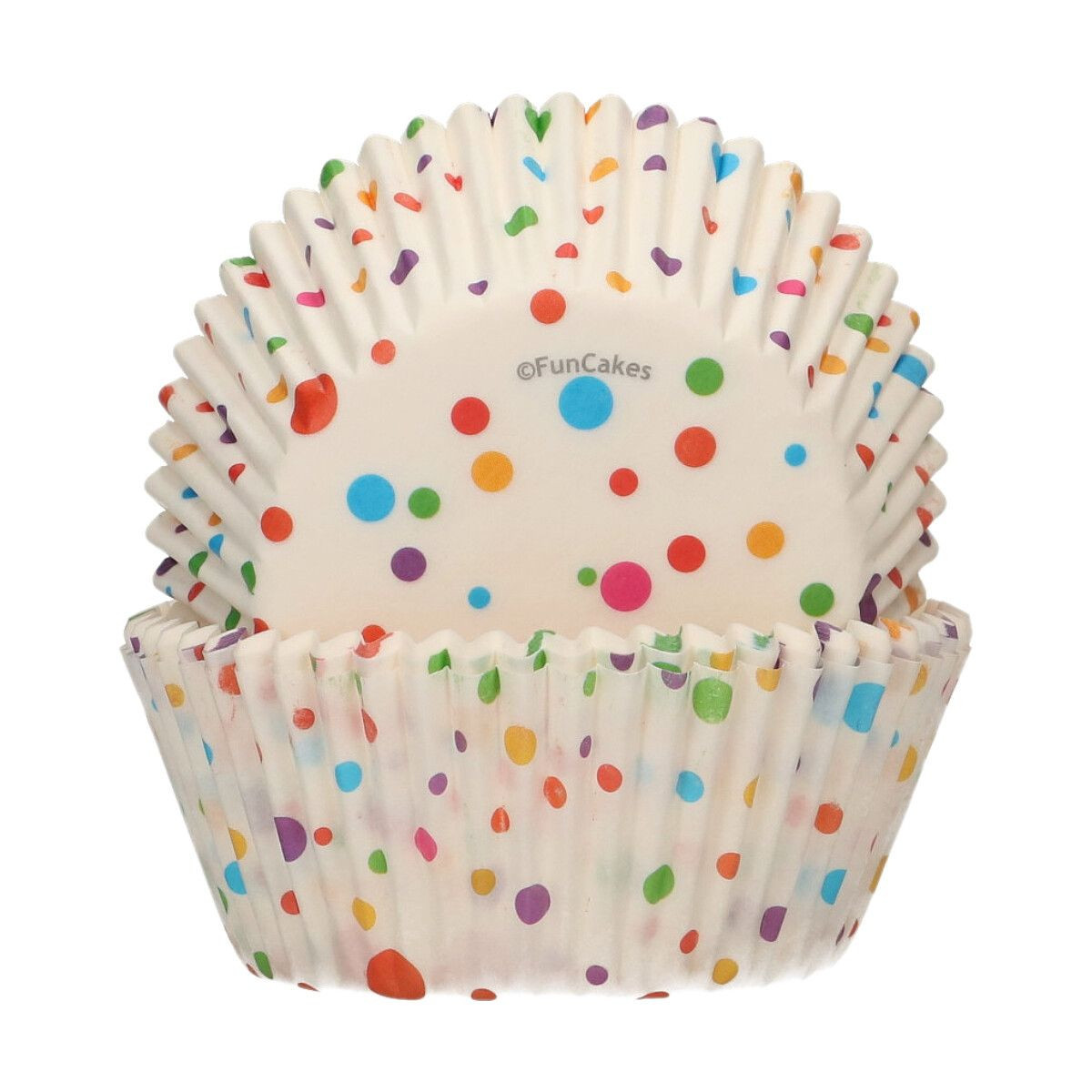 Funcakes Košíčky na pečenie - Farebné konfety 48 ks