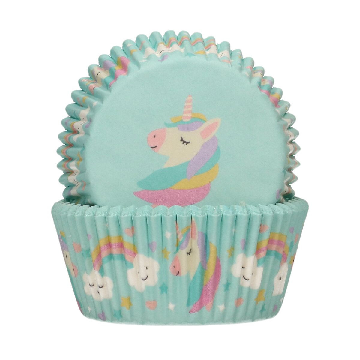 Funcakes Košíčky na pečenie - Modré Unicorn 48 ks