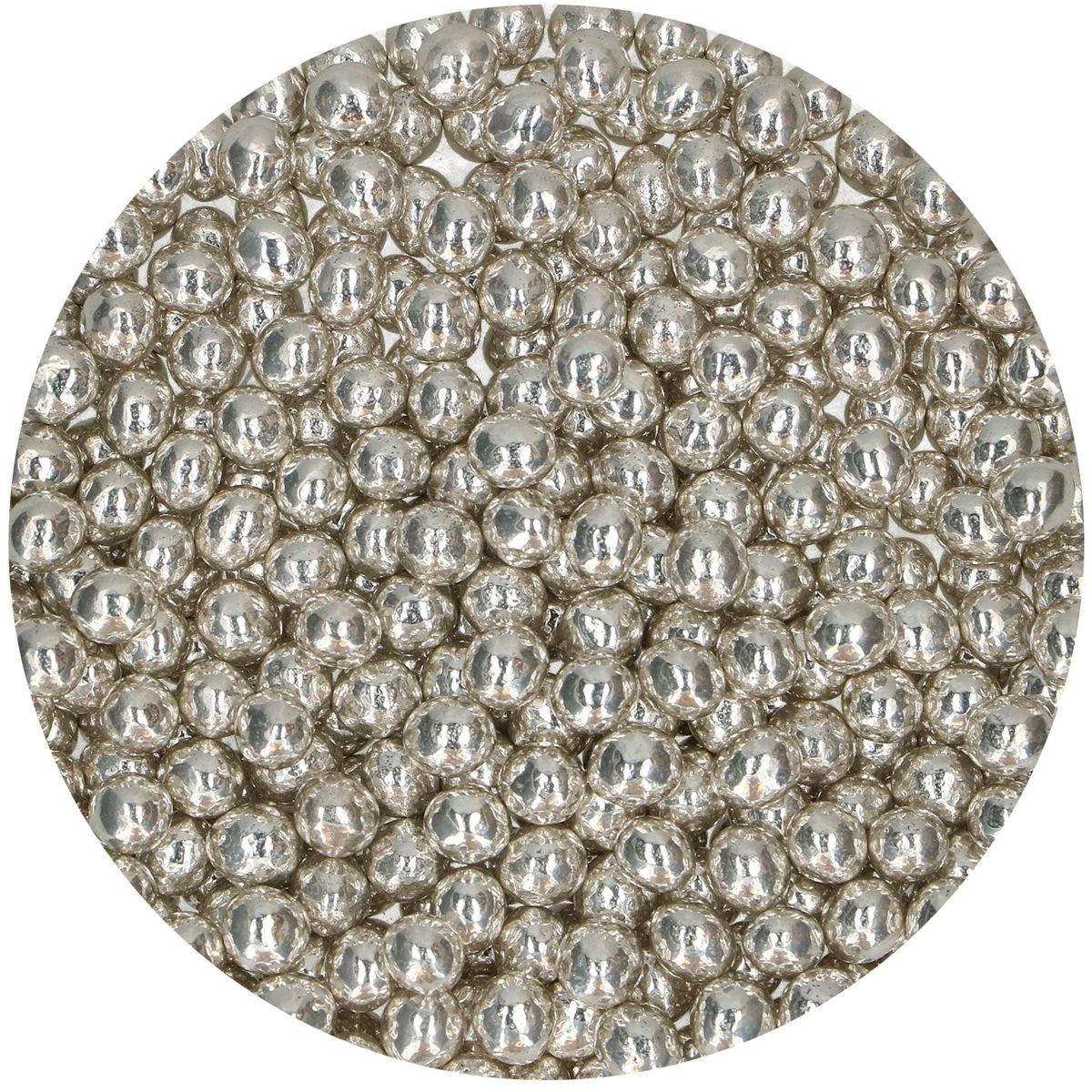 Funcakes Čokoládové perličky - Metalické strieborné 60g