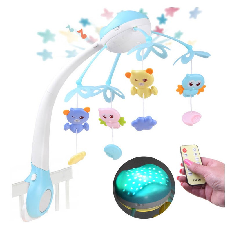 ZA4418 NI Kolotoč nad postieľku s diaľkovým ovládaním Modrá