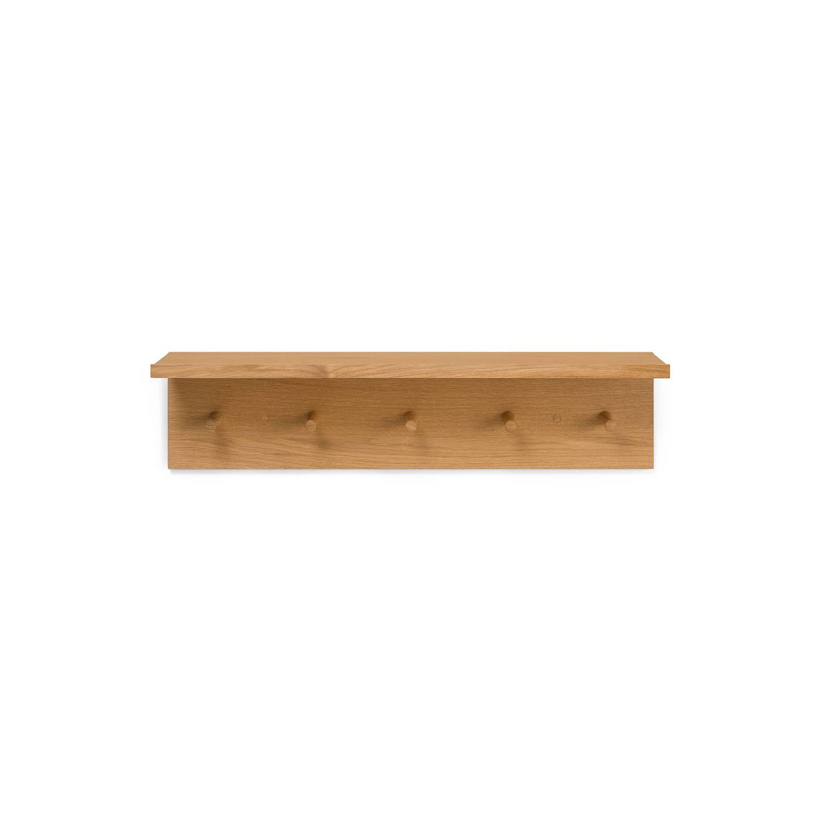 ferm LIVING úložný regál Place Rack, dĺžka 75 cm, háčik, drevo