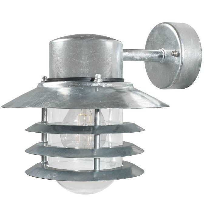 Nordlux Pozinkované fasádne svietidlo Vejers Down pre žiarovku E27 74461031