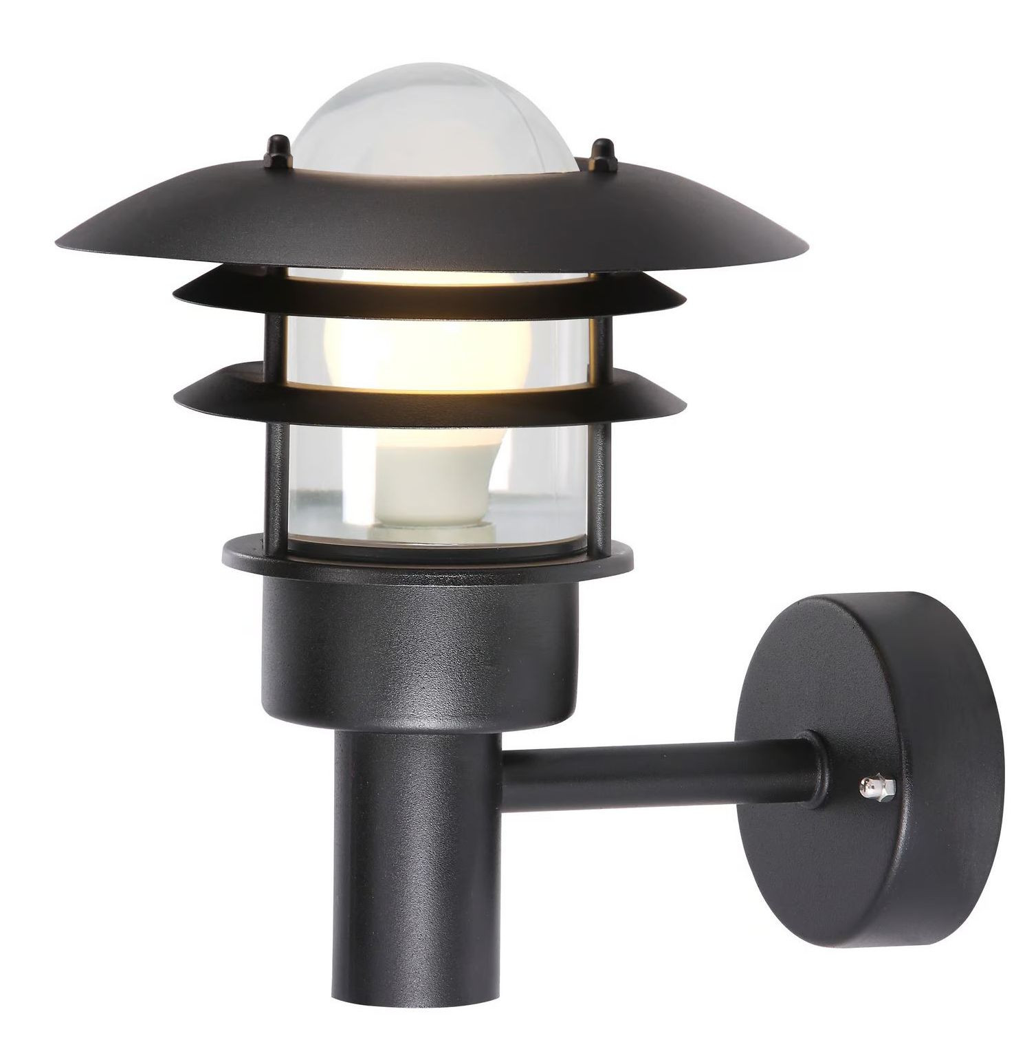 Nordlux Čierne fasádne svietidlo Lønstrup 22 pre žiarovku E27 71431003