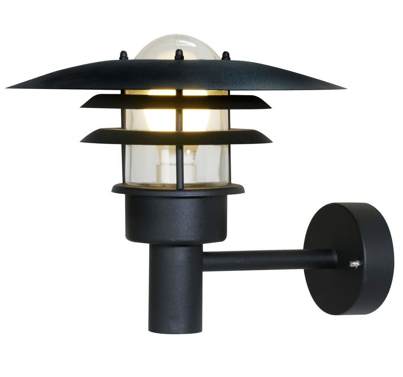 Nordlux Čierne fasádne svietidlo Lønstrup 32 pre žiarovku E27 71411003