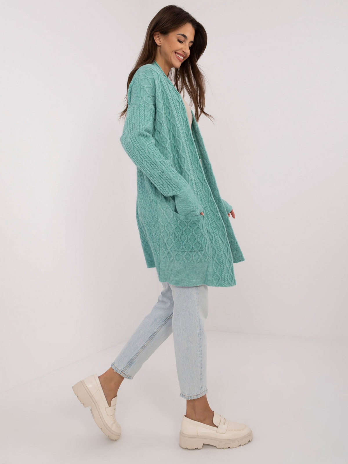 Mint women's cardigan without fastening