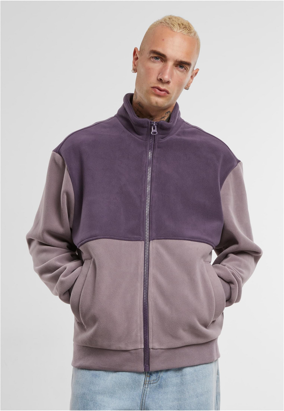 Men's sweatshirt Colour Block Polar purple