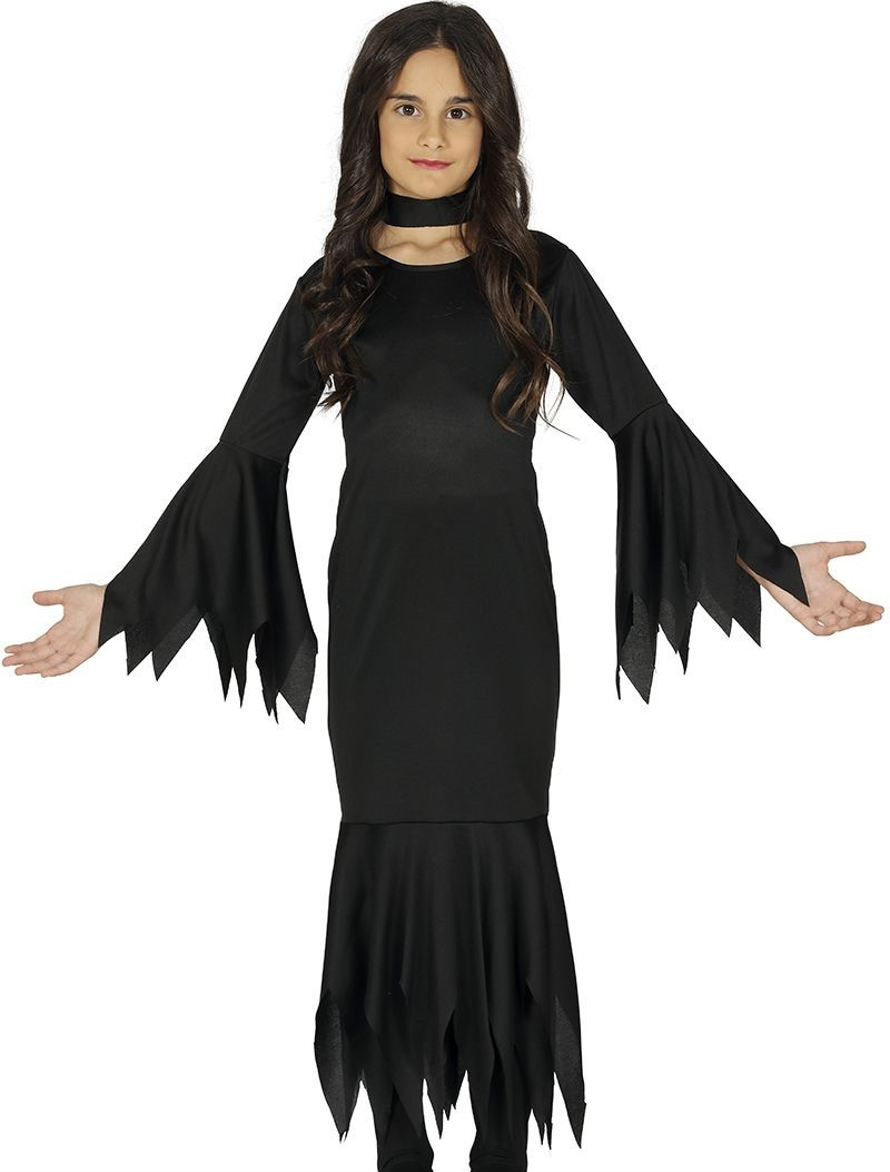 Guirca Detský kostým - Morticia Addams šaty Veľkosť - deti: S