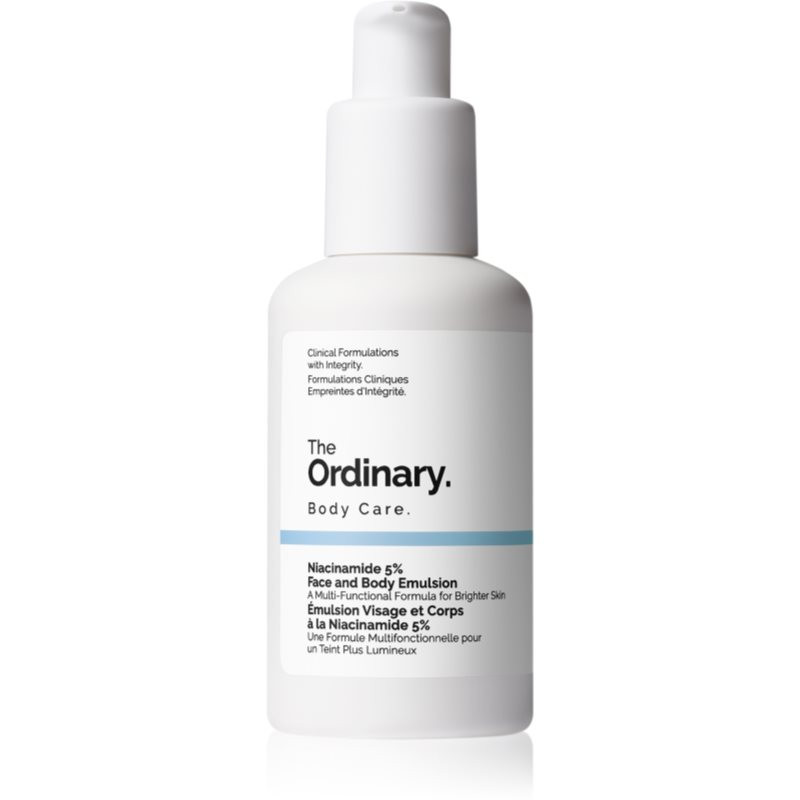 The Ordinary Niacinamide 5% Face & Body Emulsion ľahká hydratačná emulzia proti tmavým škvrnám na tvár a telo 100 ml