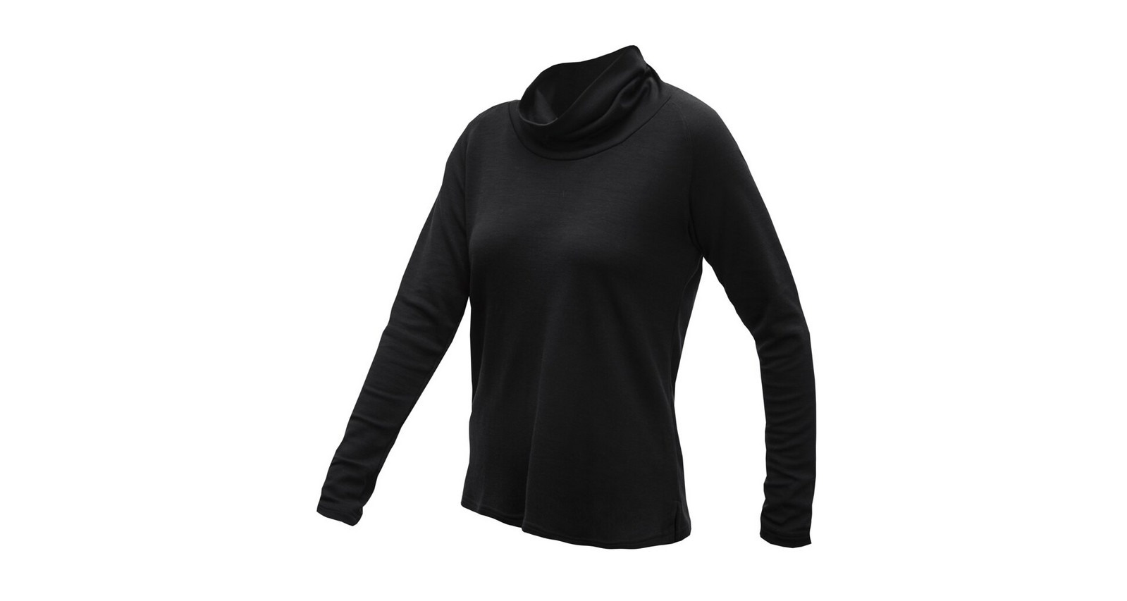 SENSOR MERINO BLEND dámske tričko dl.rukáv rolák čierna Veľkosť: M