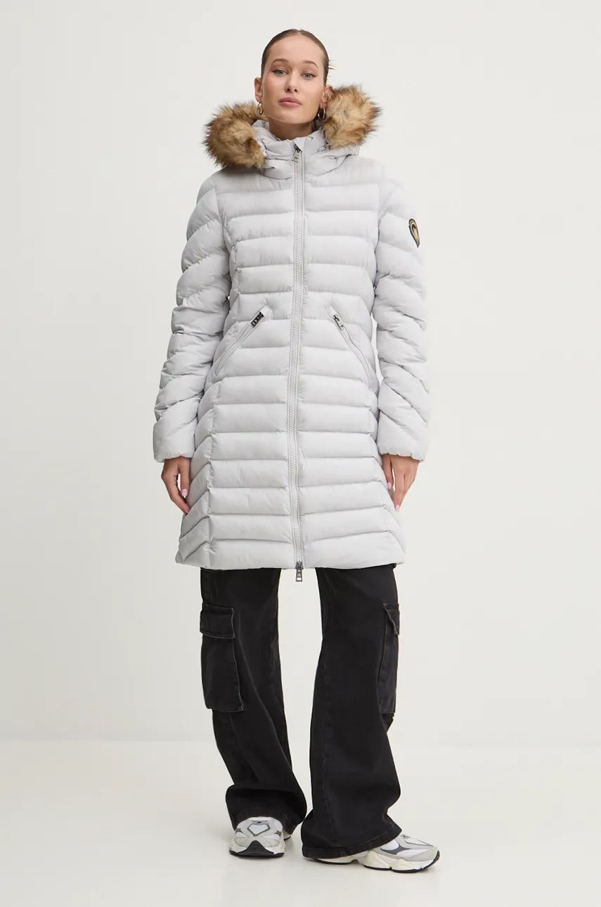 Bunda Superdry dámska, šedá farba, zimná, W5011789A-FRM