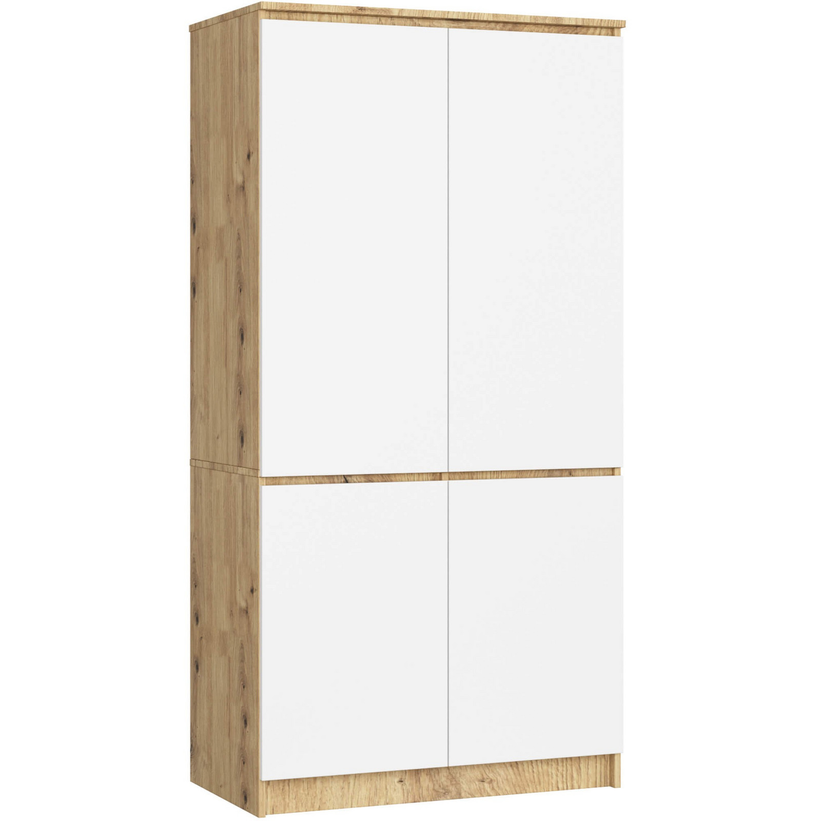Šatní skříň CLP S90/4D dub artisan/bílá