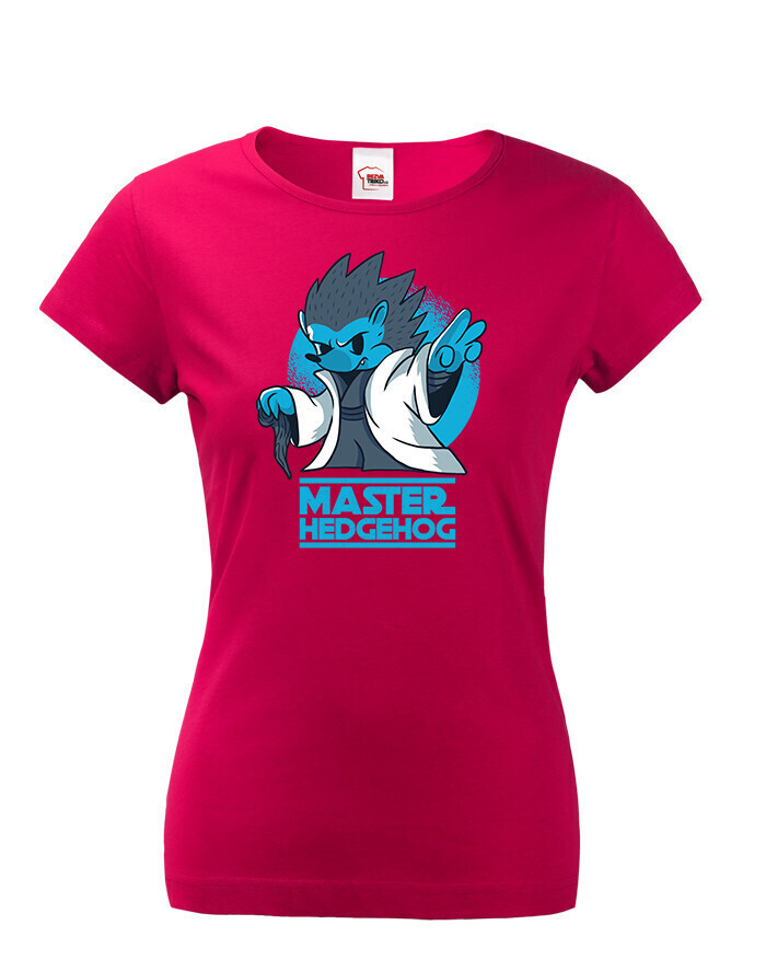 Dámské tričko se stylovým potiskem Master hedgehog