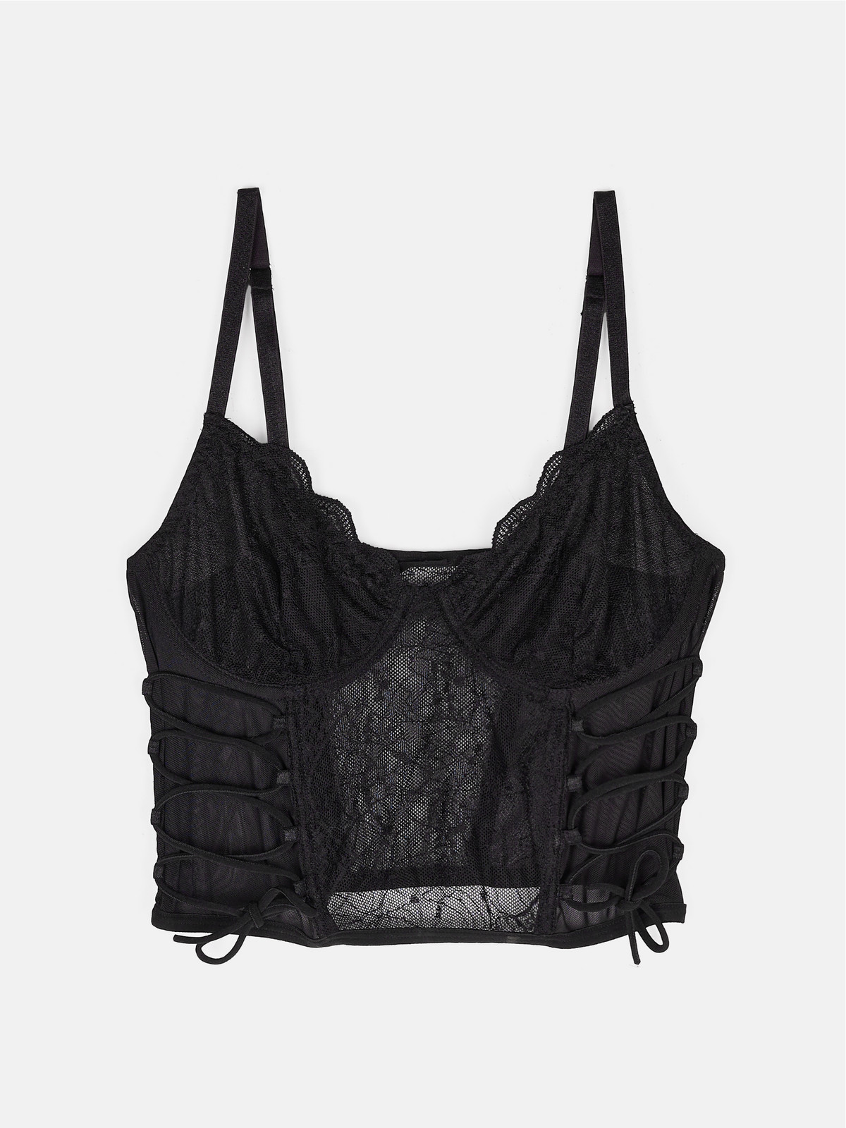 GATE Čipkovaný korzet s viazaním na boku