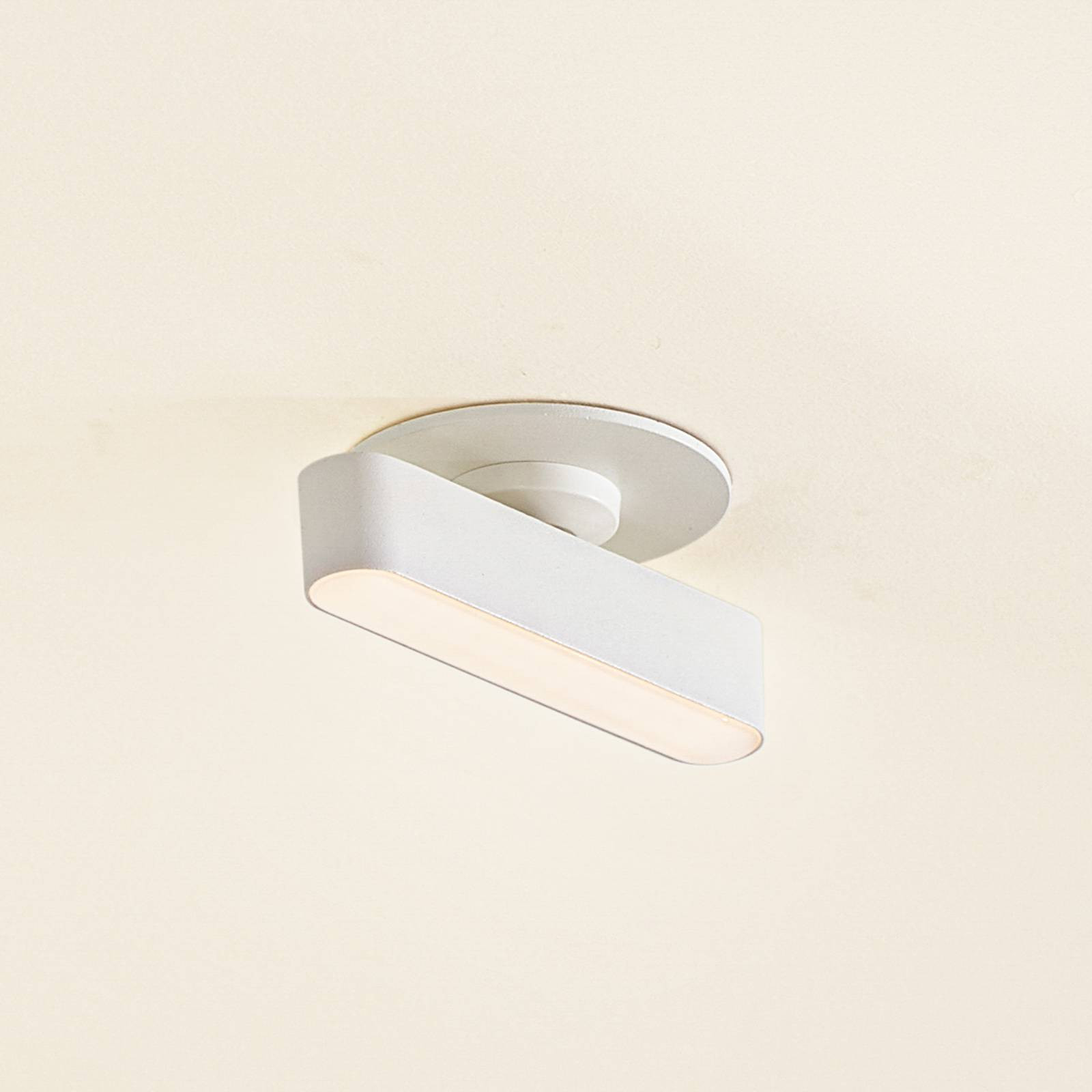 Lindby LED vstavané svetlo Eldrin, biele, kov, dĺžka 13,1 cm