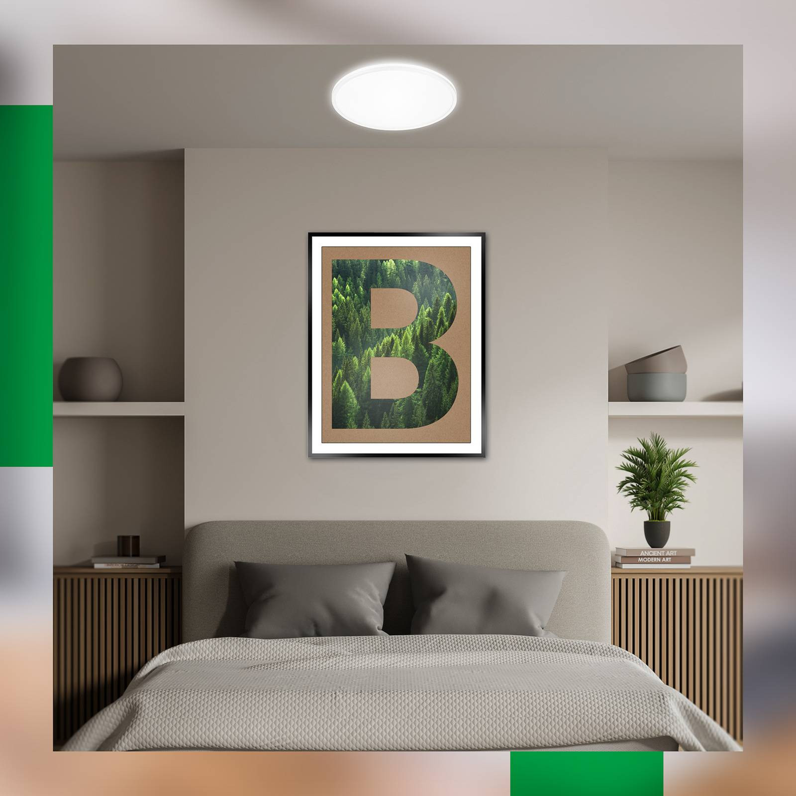 Pulap A LED stropné svietidlo, biele, Ø 33 cm, plast