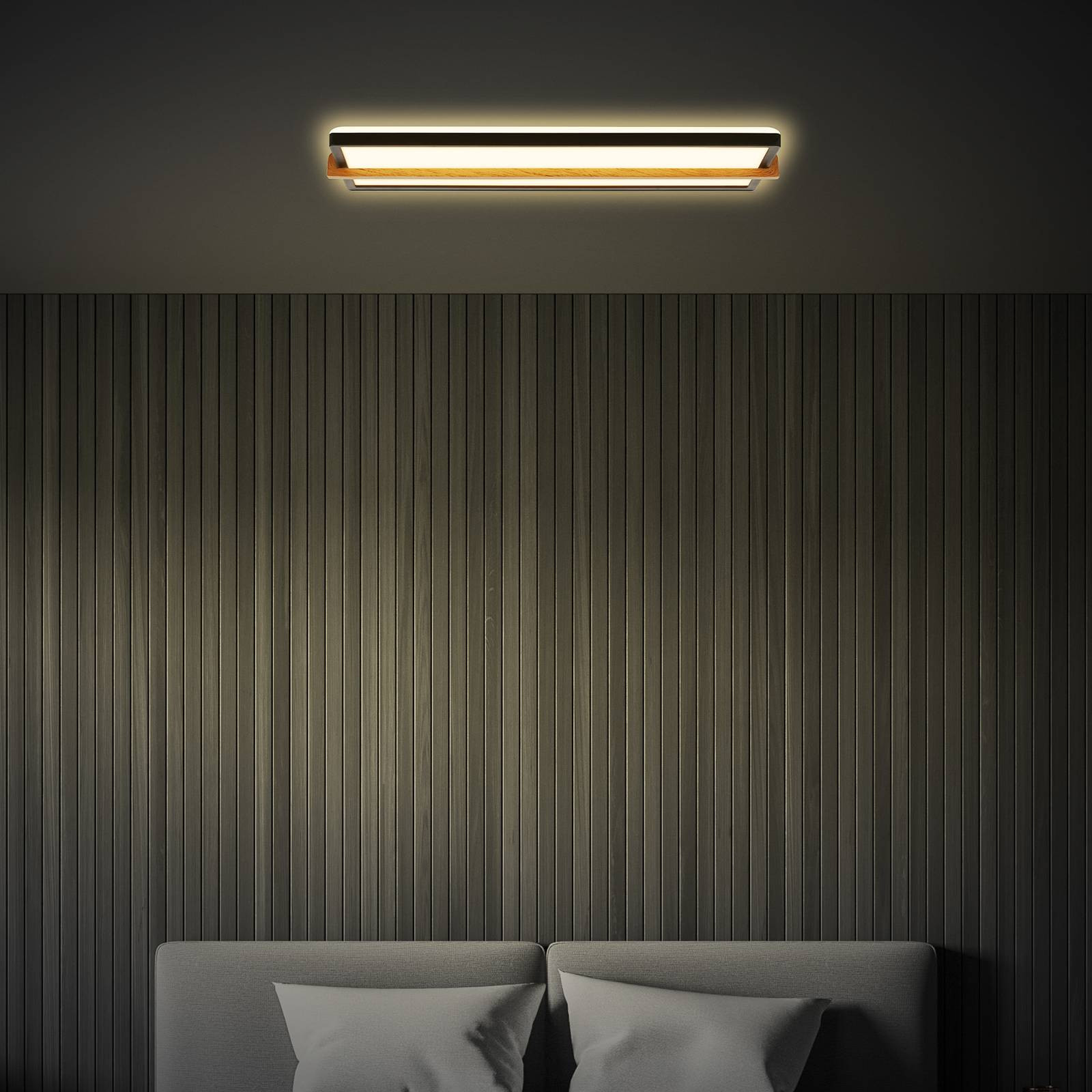 Remsa LED stropné svietidlo, 20x60,5 cm, plast, čierna