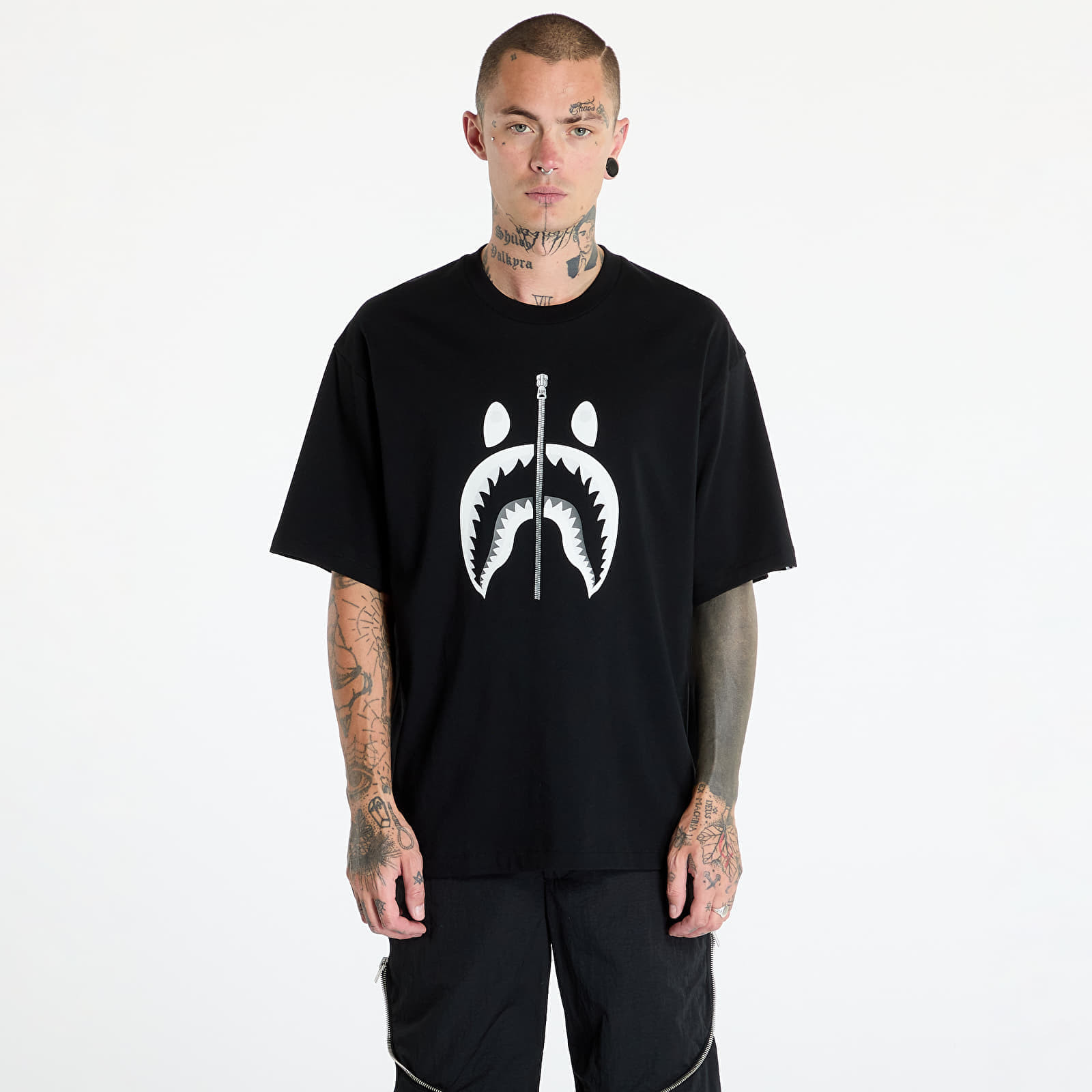 Tričko A BATHING APE Shark Tee Black S