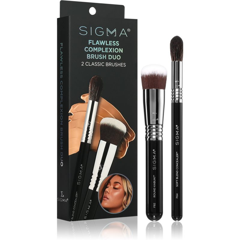 Sigma Beauty Brush Duo Flawless Complexion sada štetcov (pre dokonalý vzhľad)