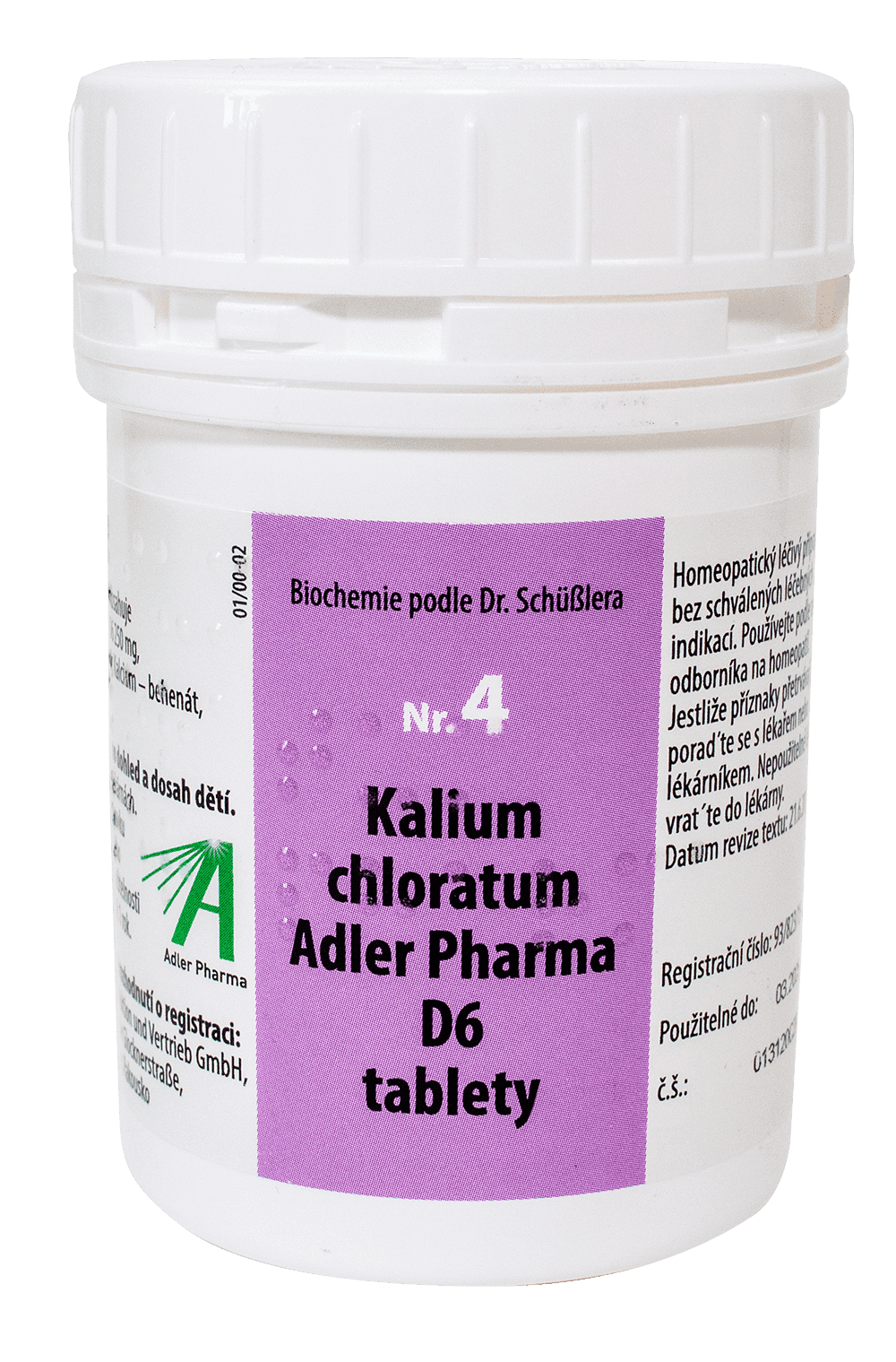 ADLER PHARMA Nr.4 Kalium chloratum D6 1000 tablet