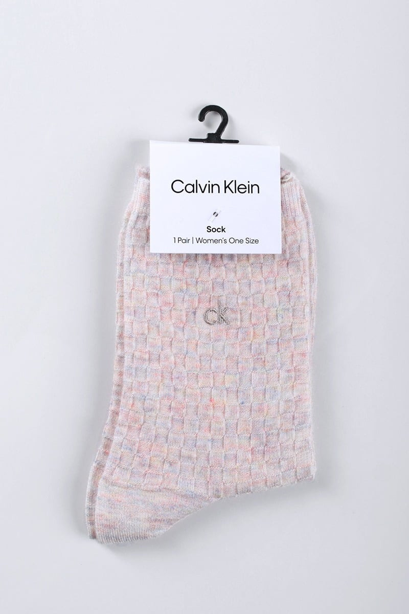 Smotanové ponožky CK Women Sock 1P Basket Multicolor