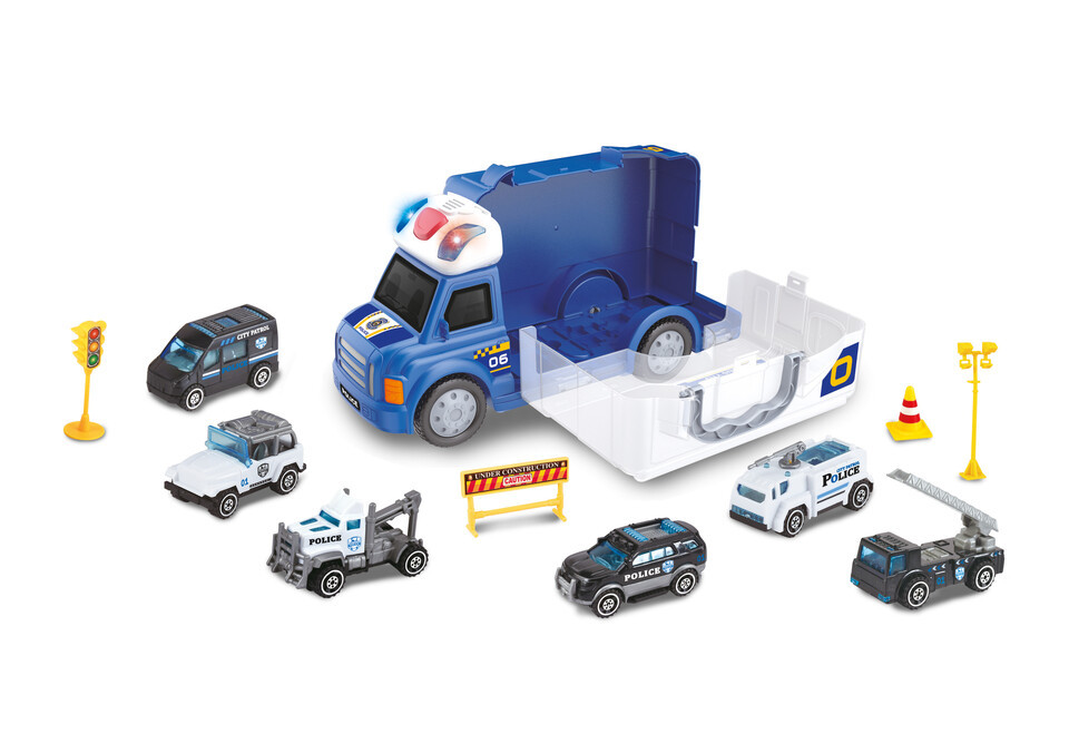 Auto polícia 34cm+6autíčiek