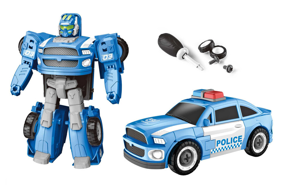 Autorobt policajné auto šróbovacie 15cm