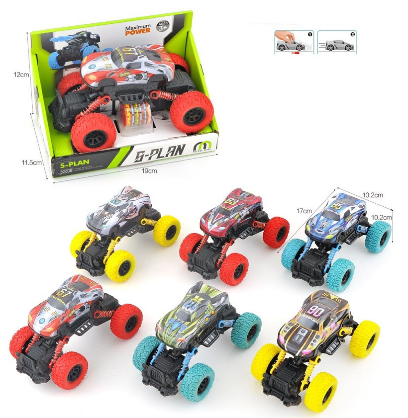 Terénne auto S-Plan 17cm strieľajúce disky - modrá