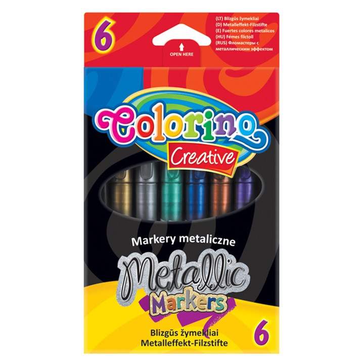 Metalické fixky Colorino 6 ks