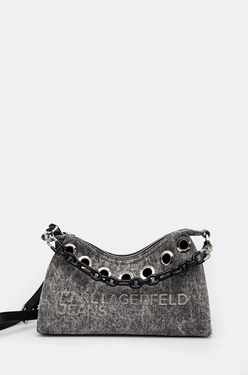 Džínsová taška Karl Lagerfeld Jeans šedá farba, 246J3041