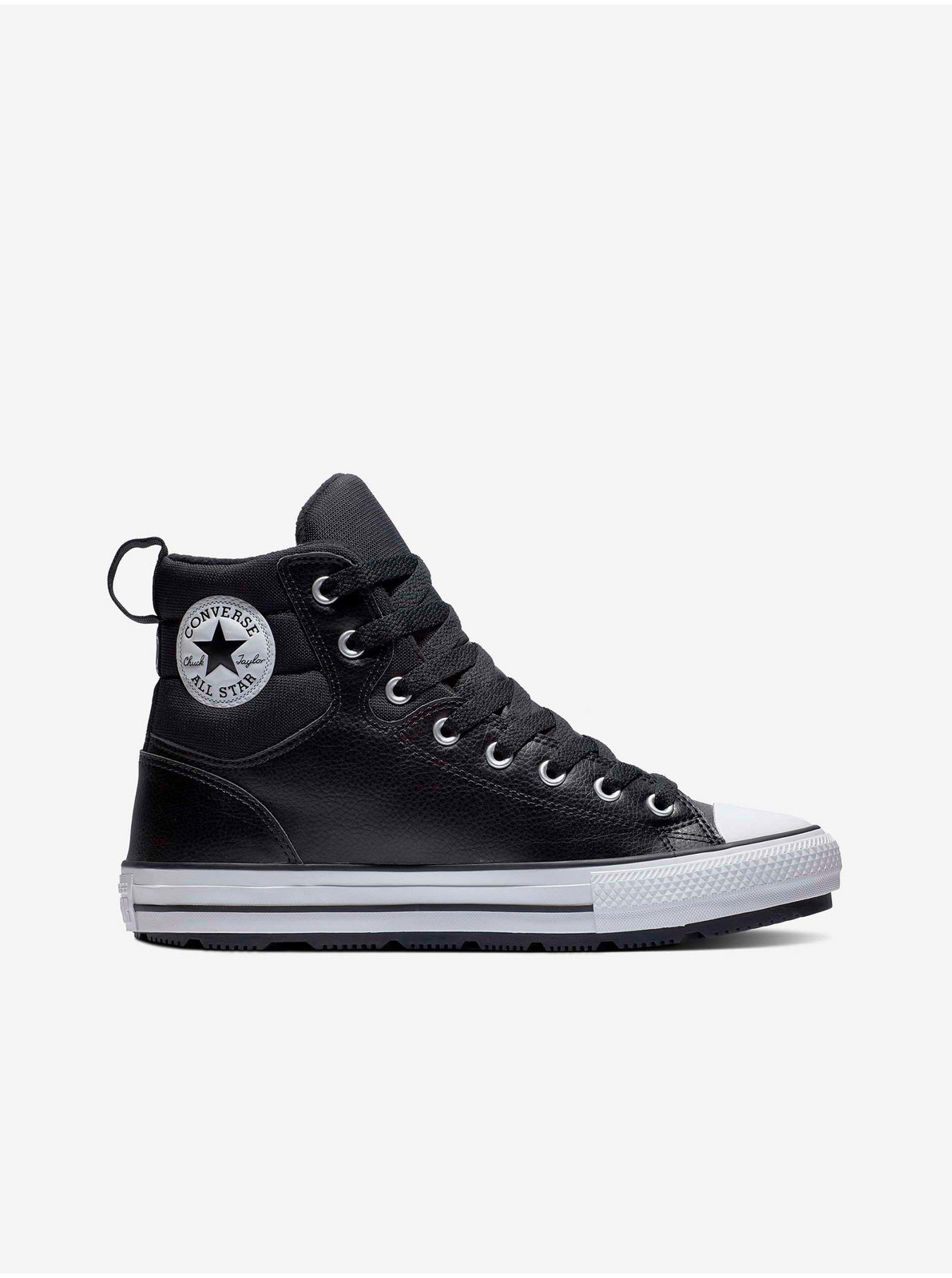 Čierne unisex členkové tenisky Converse Chuck Taylor All Star Faux Leather Berkshire Boot