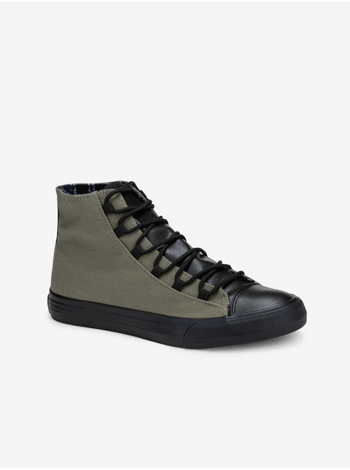 Čierno-zelené pánske sneakers topánky Ombre Clothing T378