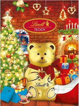 LINDT Teddy Xmas Tree Adventný kalendár 170 g