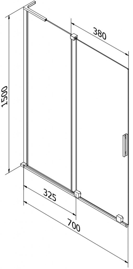MEXEN/S - Velar L dvojkrídlová posuvná vaňová zástena 70 x 150 cm, transparent, meď karáčovaná 896-070-003-01-65