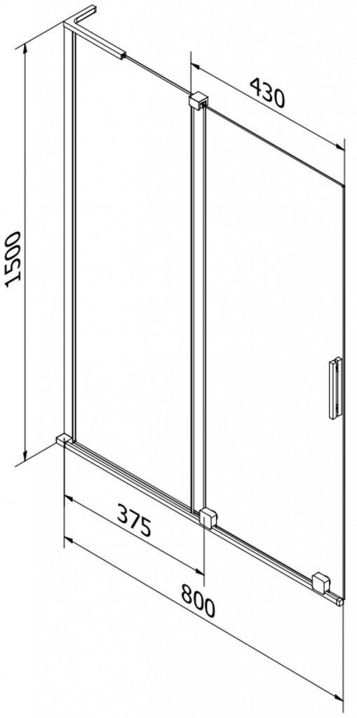 MEXEN/S - Velar L dvojkrídlová posuvná vaňová zástena 80 x 150 cm, transparent, meď karáčovaná 896-080-003-01-65