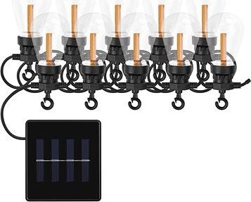 EMOS LED reťaz so solárnym panelom – 10× párty žiarovky, 5 m, vonkajšia aj vnútorná vintage