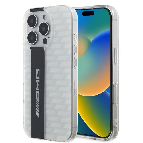 AMG Carbon Pattern Zadní Kryt pro iPhone 16 Pro White