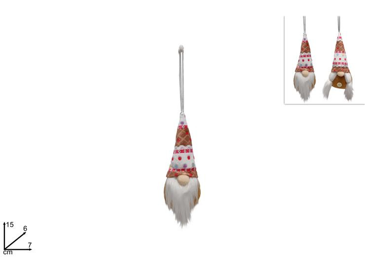 MAKRO - Škriatok vianočný visiaci 15cm různé druhy