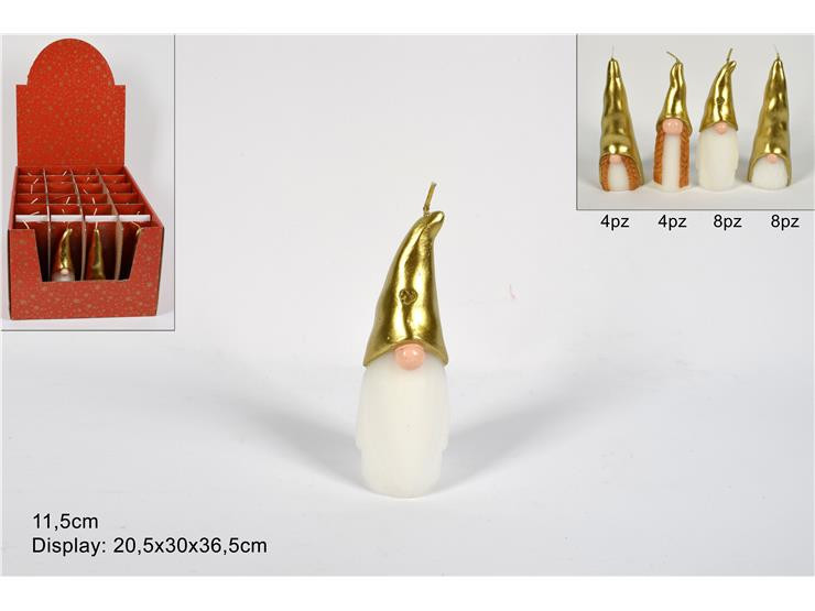 MAKRO - Sviečka škriatok zlatá různé druhy