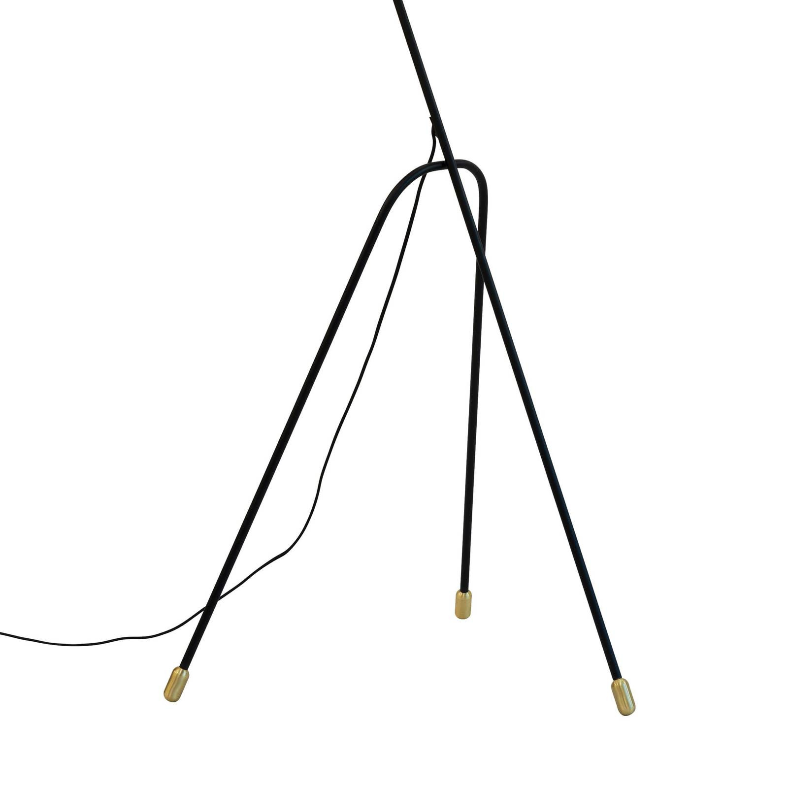 Dyberg Larsen stojacia lampa Miles, čierna, výška 154,5 cm