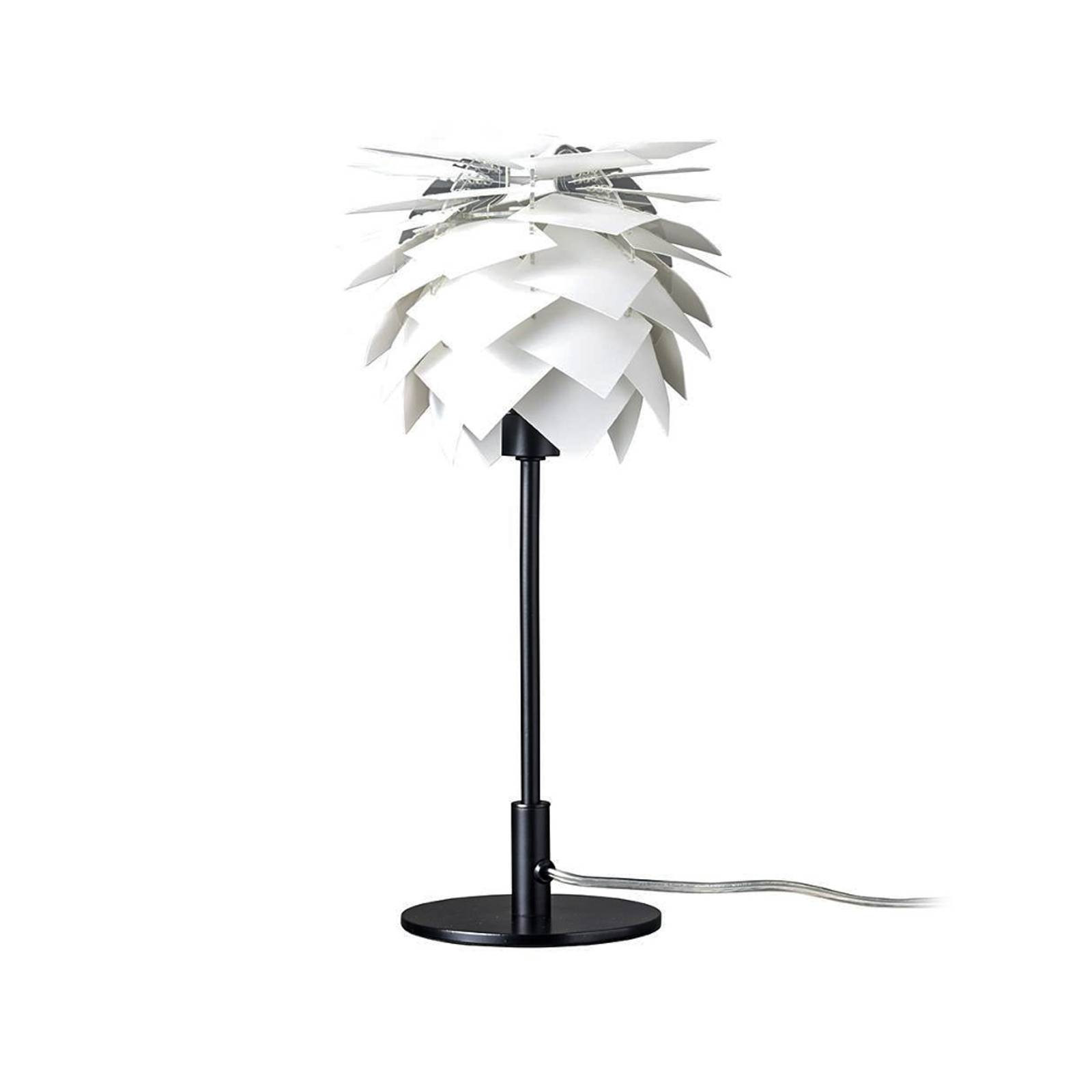 Dyberg Larsen stolová lampa Pineapple, biela/čierna, výška 35 cm