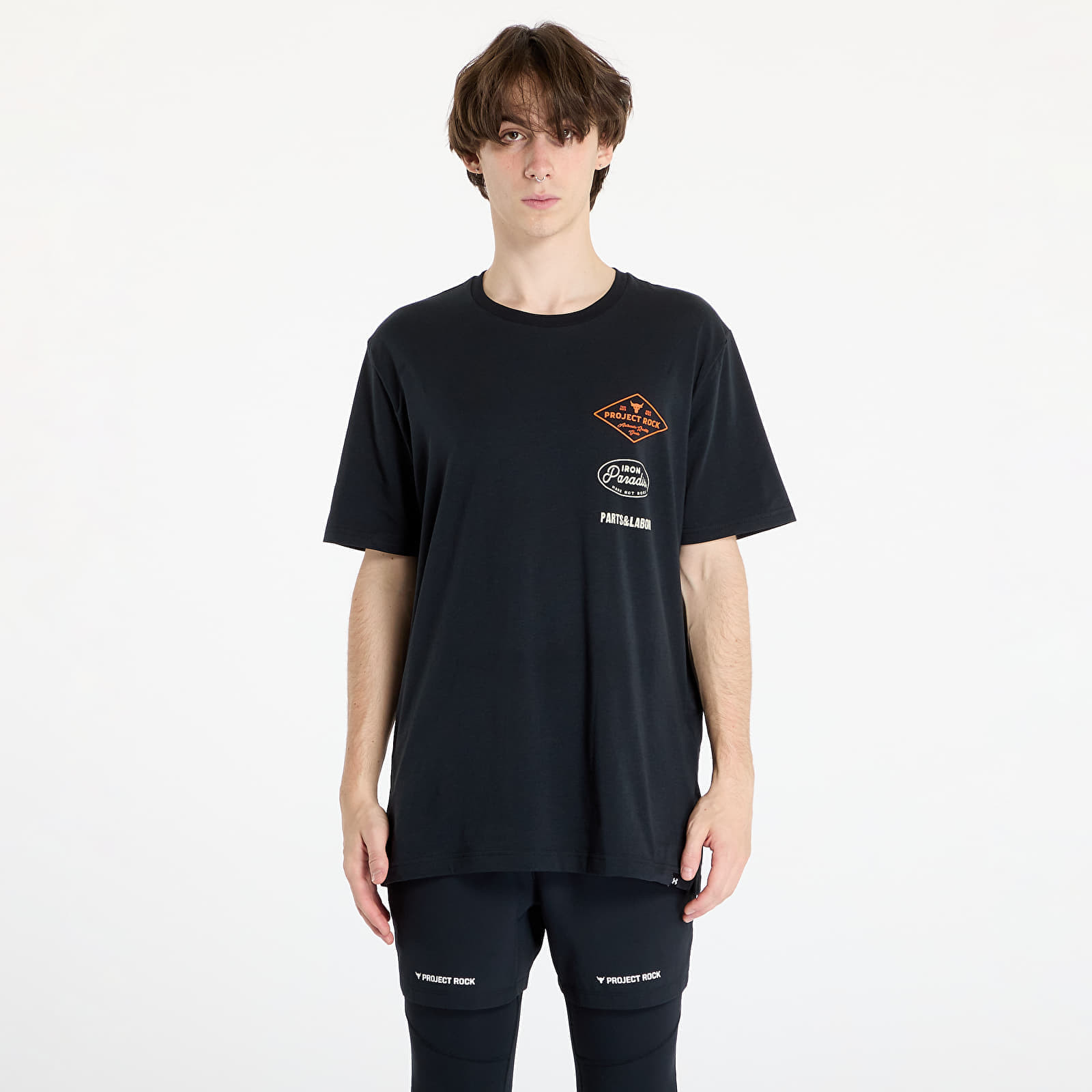 Tričko Under Armour Project Rock Short Sleeve Tools T-Shirt Black/ Team Orange XXL