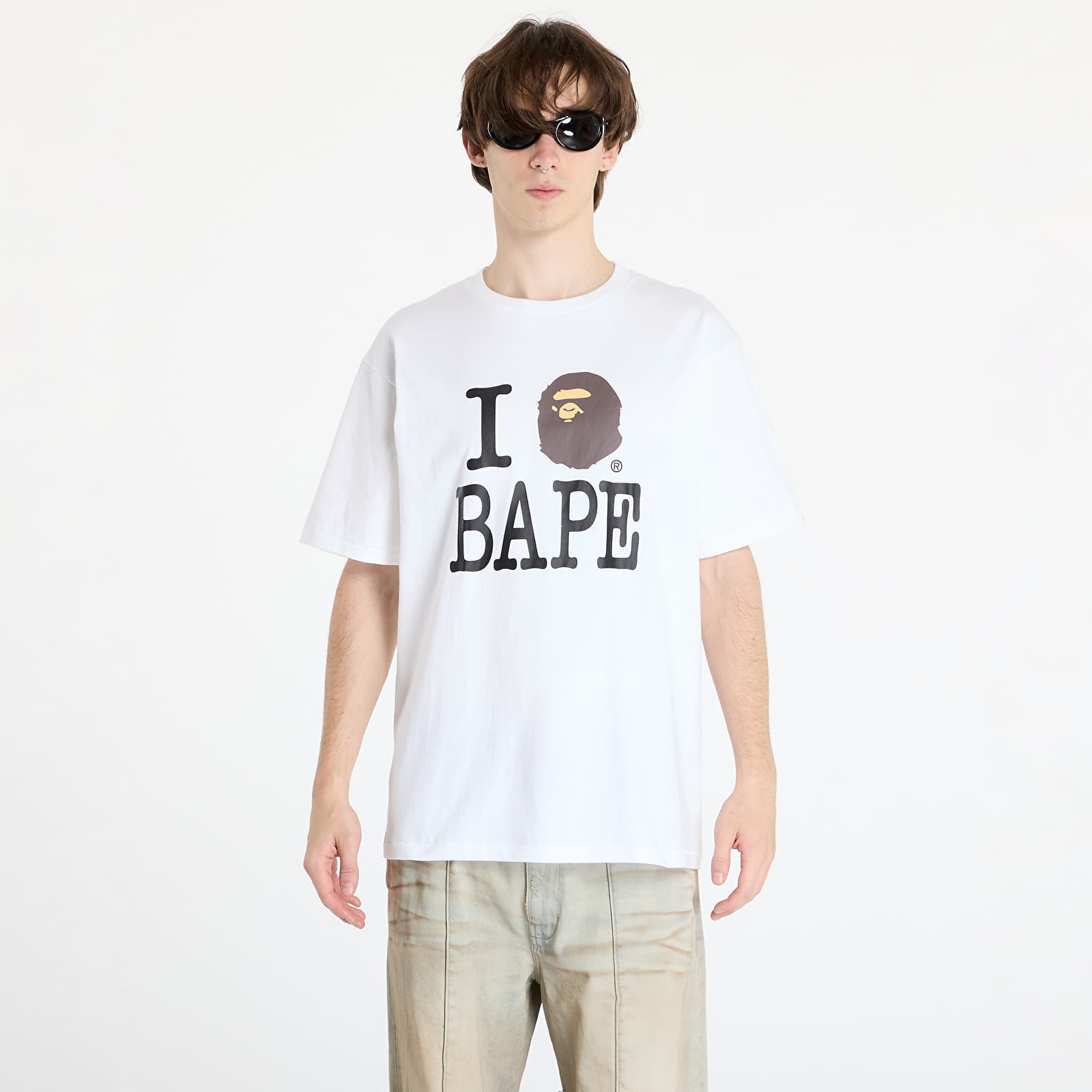 Tričko A BATHING APE I Love Bape Tee White M