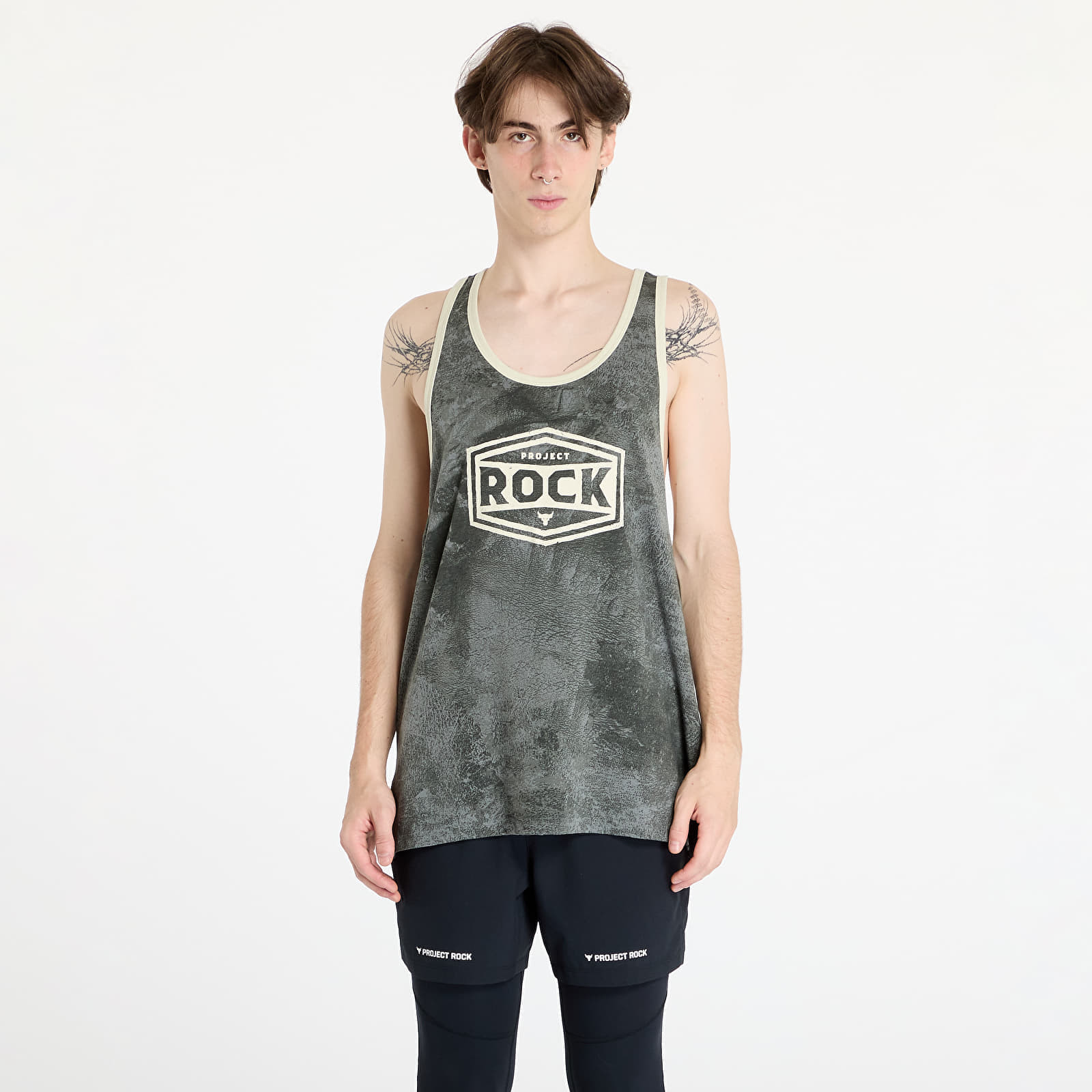 Tielko Under Armour Project Rock Racer Tank Tools Top Clay Green/ Silt L